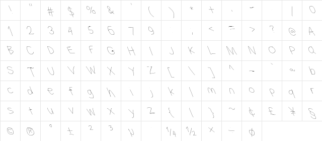 Filament Serie Four font glyphpreview