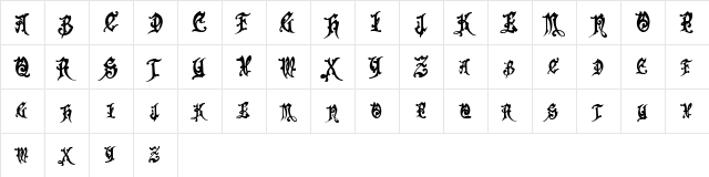 Apollyon!" Regular font glyphpreview