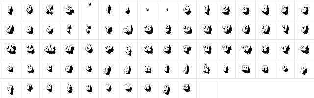 FlowerChildSSK Italic font glyphpreview