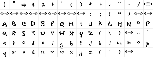 Luxo Regular font glyphpreview