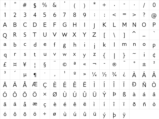 Gillius ADF No2 Regular font glyphpreview