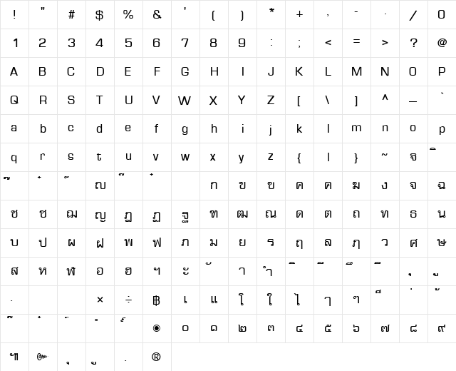PSL-Chamnarn Regular font glyphpreview