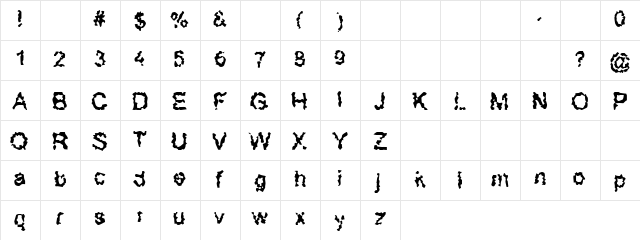 Superbeast Regular font glyphpreview