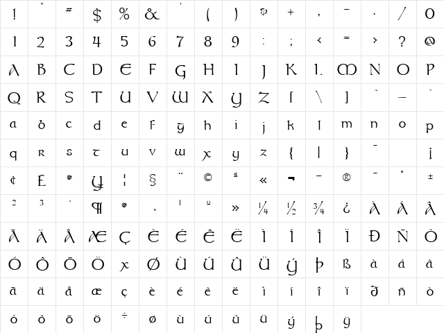 SolatSSK Regular font glyphpreview