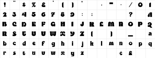 Saltire Normal font glyphpreview