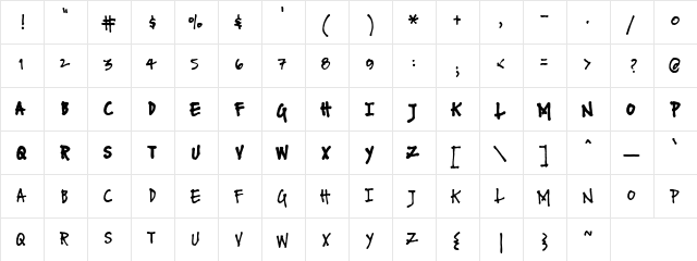 FUSE normal Regular font glyphpreview