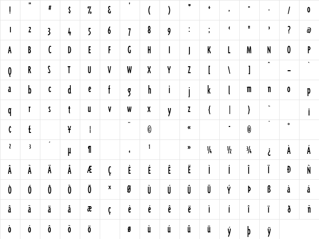 TriplexConRegOldstyle Regular font glyphpreview