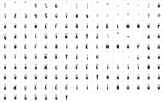 Almonte Snow Regular font glyphpreview