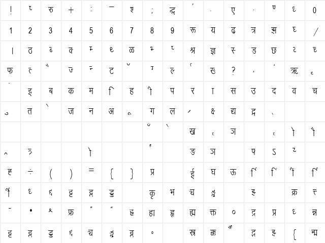 DevLys 010 Condensed Normal font glyphpreview