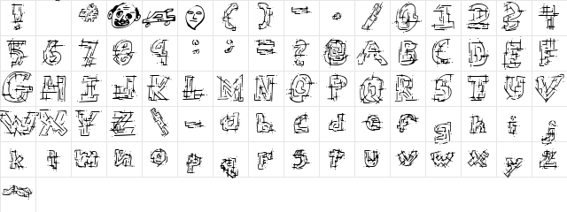 Chaotic Circuit Regular font glyphpreview