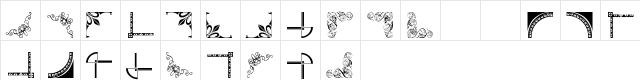 Vintage Decorative Corners 7 Regular font glyphpreview