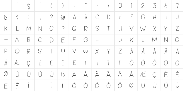 Springwood Line DEMO Regular font glyphpreview