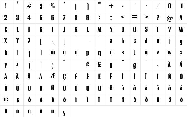 Energetic Regular font glyphpreview
