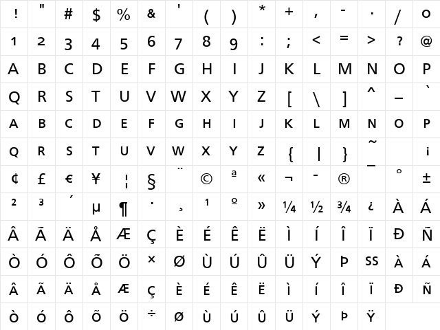 FrontPage-Caps Regular font glyphpreview