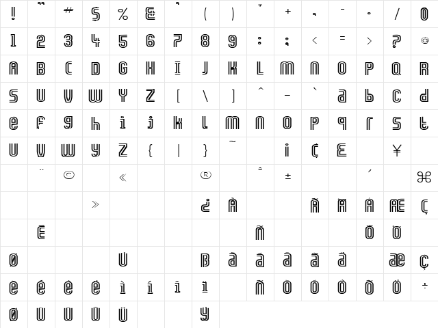 Sushi Queen 2 Regular font glyphpreview