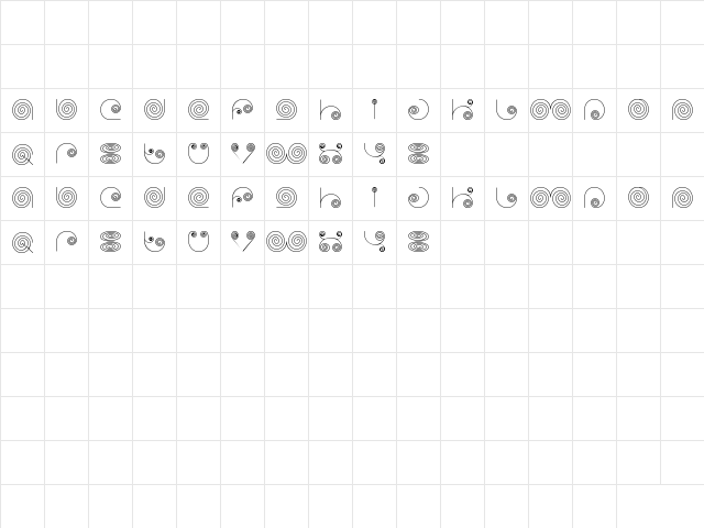 selfregion Regular font glyphpreview