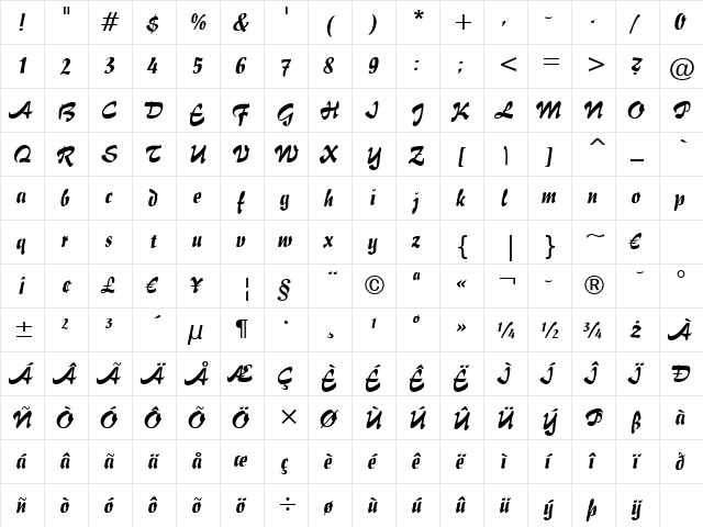 UVN Bui Doi Regular font glyphpreview