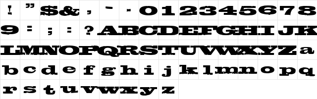 Egyptientto2 Regular font glyphpreview