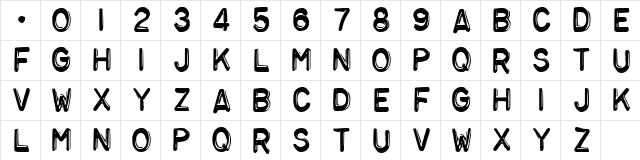 Embossing Tape 3 (BRK) Regular font glyphpreview