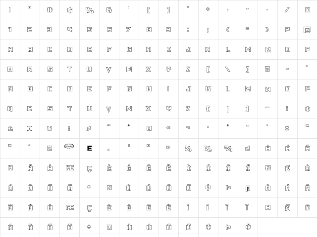 Viking Squad Outline Outline font glyphpreview