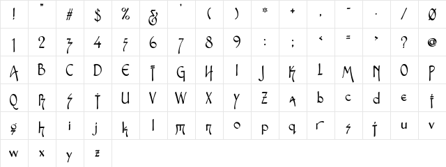 Snotmaster V Regular font glyphpreview