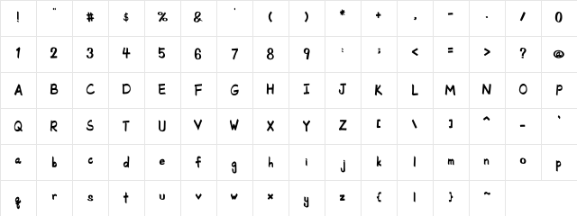 SchoolRules Regular font glyphpreview