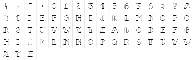 CK Fill In Regular font glyphpreview