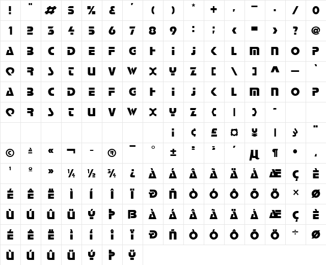 Scottsdale Normal font glyphpreview