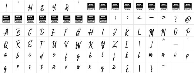 Sunder Outh Regular font glyphpreview