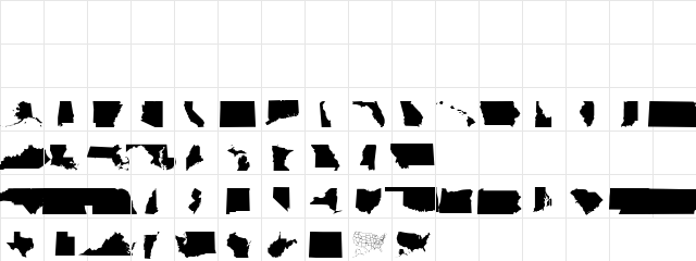 FZ DING 32 Normal font glyphpreview