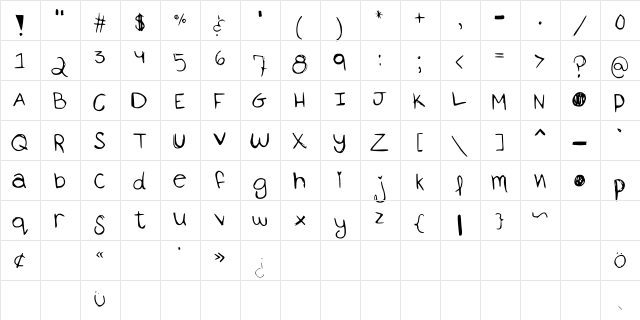 ah the monster is comming Medium font glyphpreview