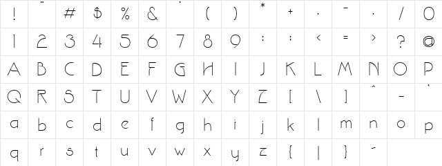 Srinova Regular font glyphpreview