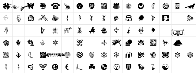 MusicDing Regular font glyphpreview