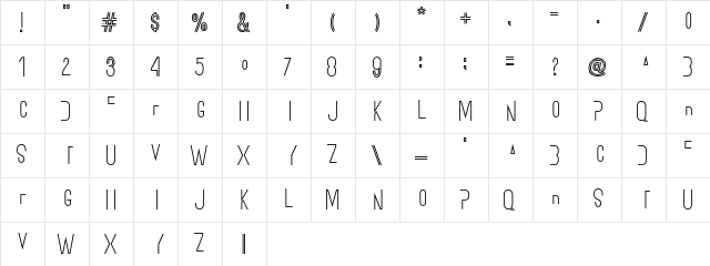 Ostrich Sans Stack Regular font glyphpreview