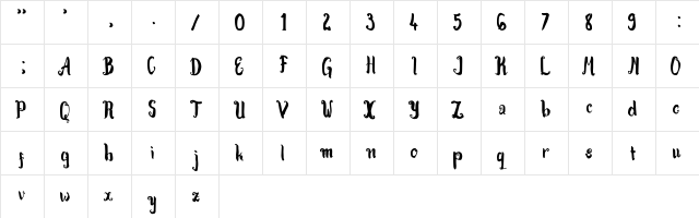 Kracktone Regular font glyphpreview