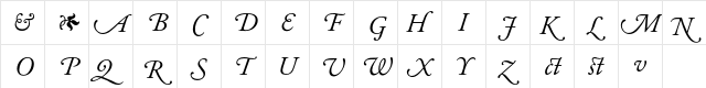 Adobe Garamond Italic Alternate font glyphpreview
