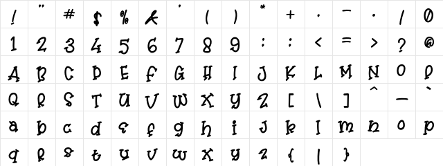 Mister Clown Regular font glyphpreview
