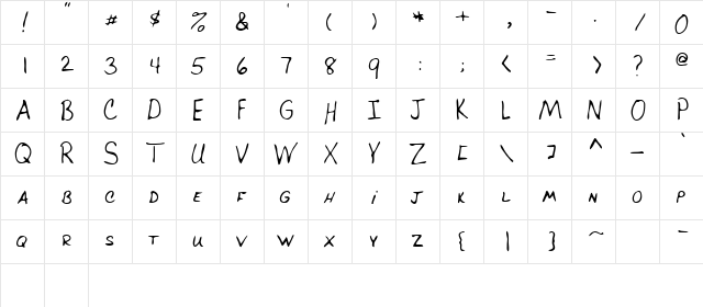 Ulster Regular font glyphpreview