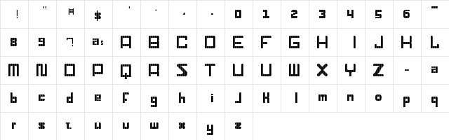 Train Regular font glyphpreview