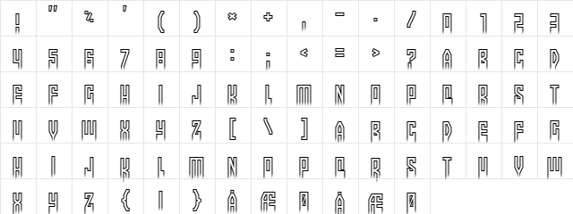 More than human Regular font glyphpreview