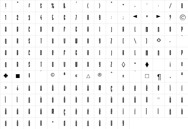 NeonlightDB Normal font glyphpreview