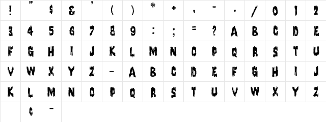 Frankenstein MF Regular font glyphpreview