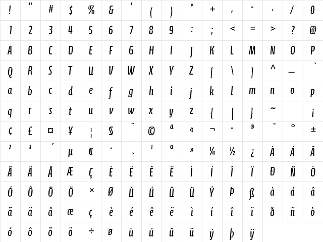 Calcite Pro Regular font glyphpreview