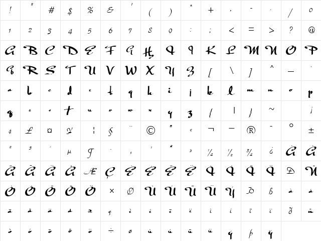 Olded Regular font glyphpreview
