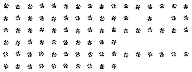 Tiger Trails Regular font glyphpreview