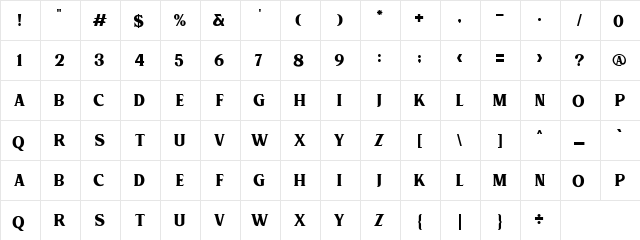 MUARA DEMO Regular font glyphpreview