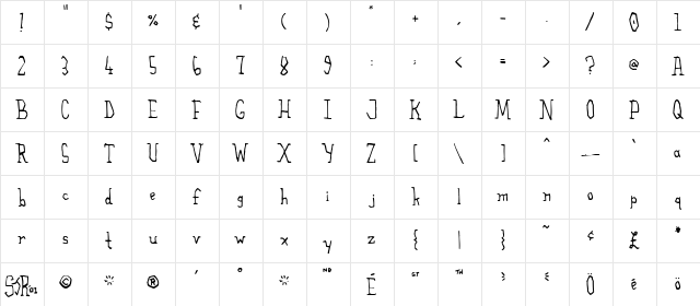 The Alchemist Regular font glyphpreview