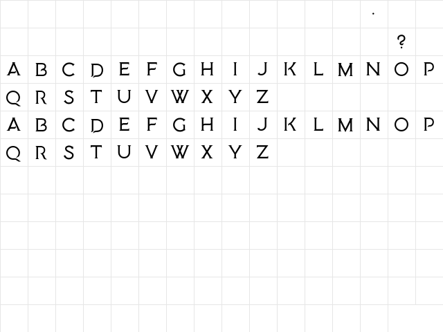 Medusa Gothic Regular font glyphpreview