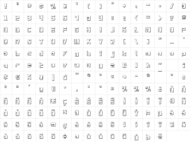 Drosselmeyer Shadow Shadow font glyphpreview