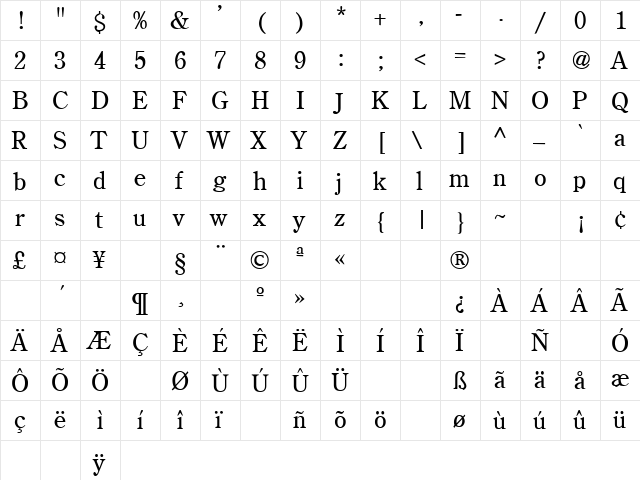 Floyd 3 Regular font glyphpreview